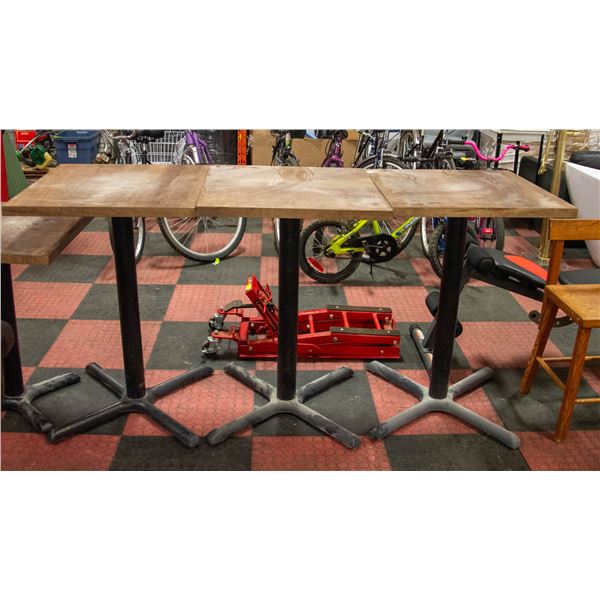 BALIFF SIEZURE: PALLET OF 5 SQUARE WOODEN TABLES