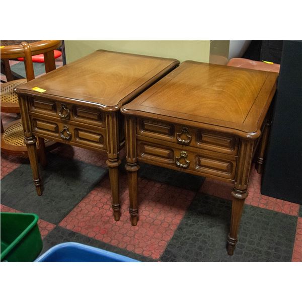 2 WOODEN END TABLES H-21.25" W-20.5" L-28"
