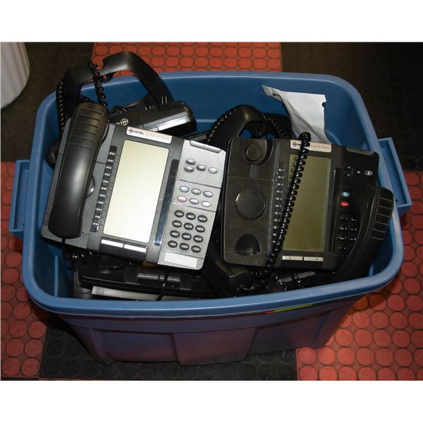 12 MITEL 5320 IP OFFICE PHONES WITH HEADSETS &