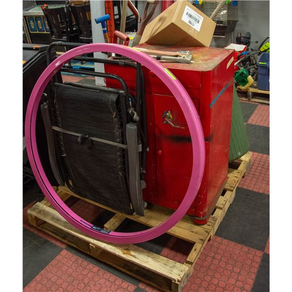 PALLET OF ESTATE TOOLS, EQUIPMENT AND MUCH MORE