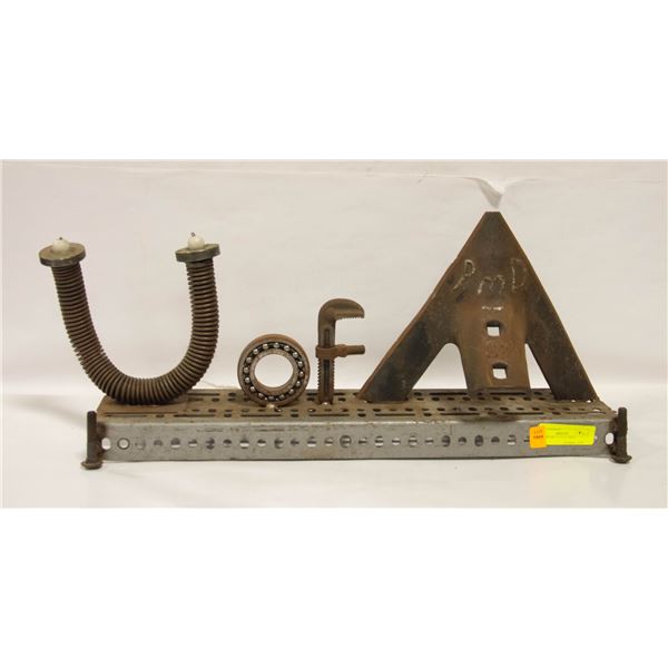 STEAMPUNK "U OF A" SIGN