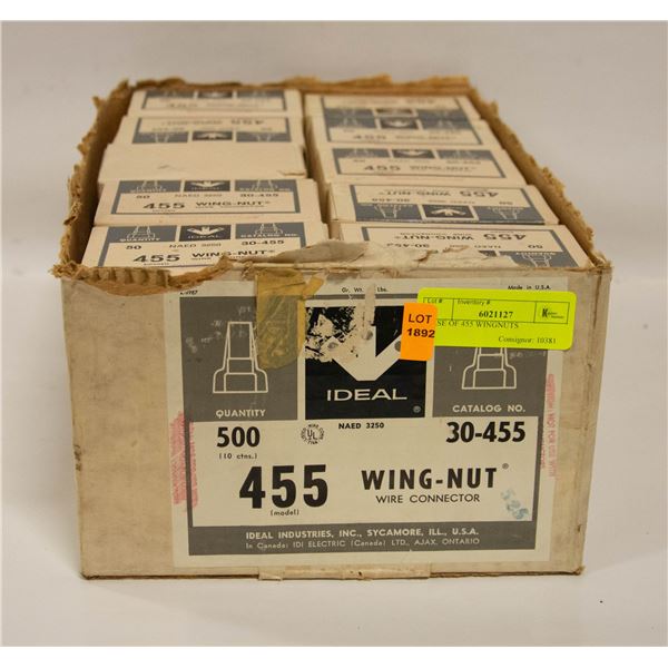 CASE OF 455 WINGNUTS