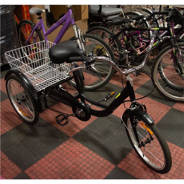 BLACK 6 SPEED ADULT TRICYCLE (MAY NEED NEW INNER-