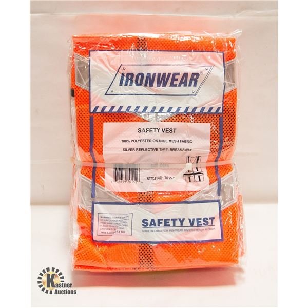 BUNDLE OF 10 BRAND NEW HI-VIZ SAFETY VESTS