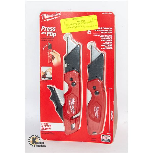 MILWAUKEE 2PC FAST-BACK FOLDING KNIFE SET