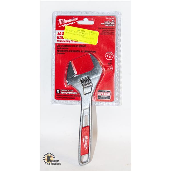 NEW MILWAUKEE WIDE JAW ADJUSTABLE WRENCH