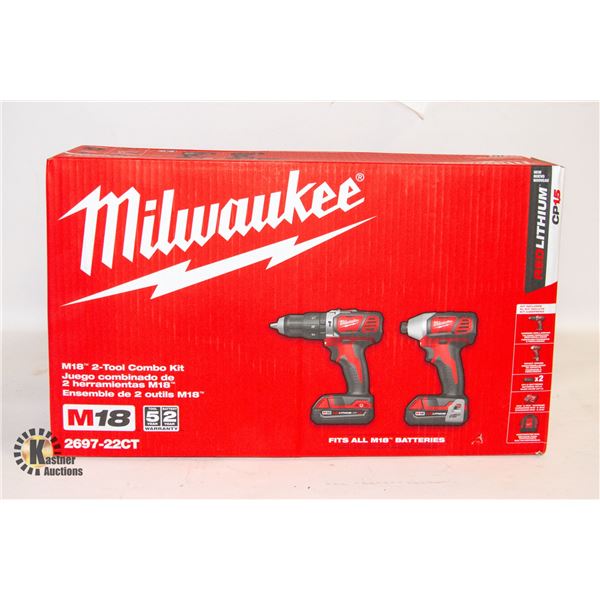 NEW MILWAUKEE M-18 2-TOOL COMBO KIT
