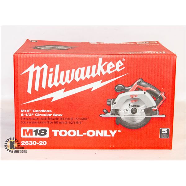 NEW MILWAUKEE M18 CORDLESS 6 1/2" CIRCULAR