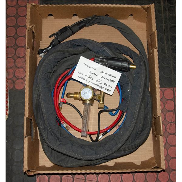 HIGH FREQUENCY WATER COOLED TIG TORCH W/THUMB-