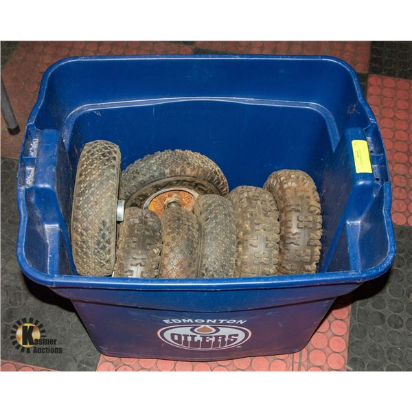 8 RUBBER TIRES & RIMS