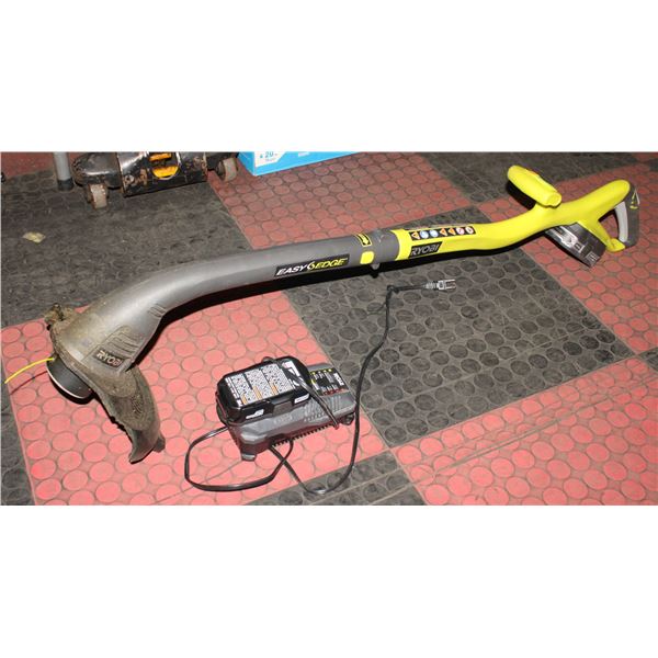 RYOBI 18V WEED WACKER WITH BATTERY & CHARGER