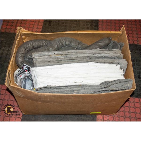 LARGE BOX OF SPILL PADS & SOCKS