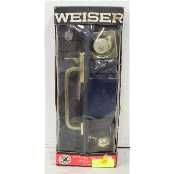 WEISER 2-3/8" BACKSET ENTRANCE HANDLE LOCK SET