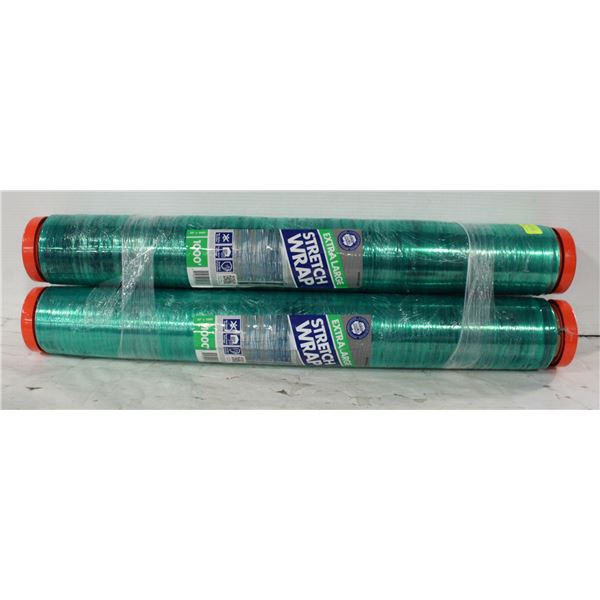 2 ROLLS 1000FT X 30 INCHES EACH STRETCH WRAP