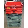 Image 1 : 3 CRATES HEAVY DUTY (2 GREEN MILK CRATES & 1
