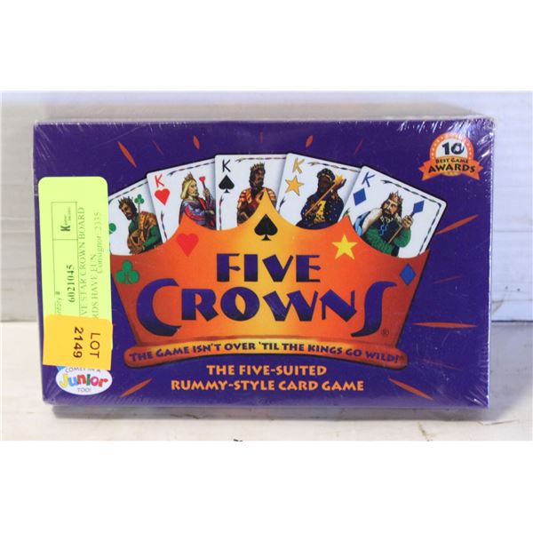 SEALED FIVE STAR CROWN BOARD GAME CARDS HAVE FUN