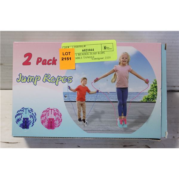 2PK SOFT BEADED JUMP ROPE ADJUSTABLE TANGLE