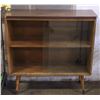 Image 1 : VINTAGE DISPLAY CABINET WITH GLASS SLIDING DOORS
