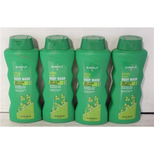 NEW CASE OF SIMPLY U SPRING SCENT BODY WASH