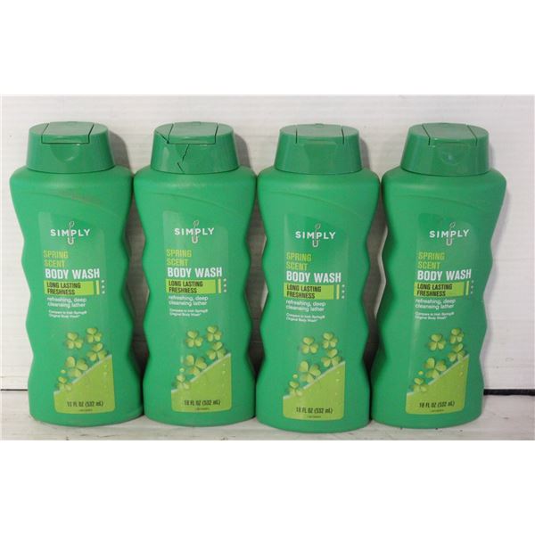 NEW CASE OF SIMPLY U SPRING SCENT BODY WASH