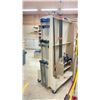 Image 2 : MOBILE WOODEN CLAMP ORGANIZER WITH APPROX. 48 ASSORTED BESSEY, IRWIN & ROK CLAMPS - ORGANIZER