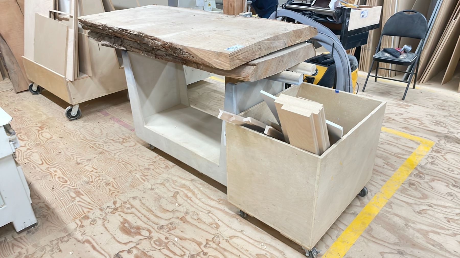 MOBILE A FRAME CART OF CABINET MATERIAL, MOBILE BIN OF CABINET MATERIAL ...