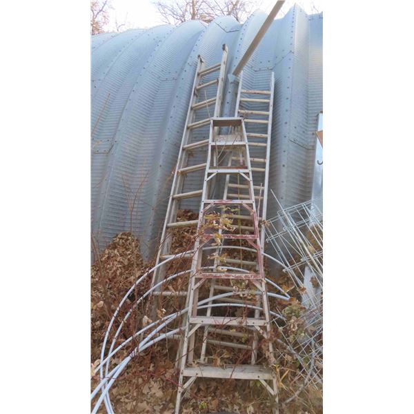 **OFFSITE**3 Aluminum Ladders (1) Extension (2) Step