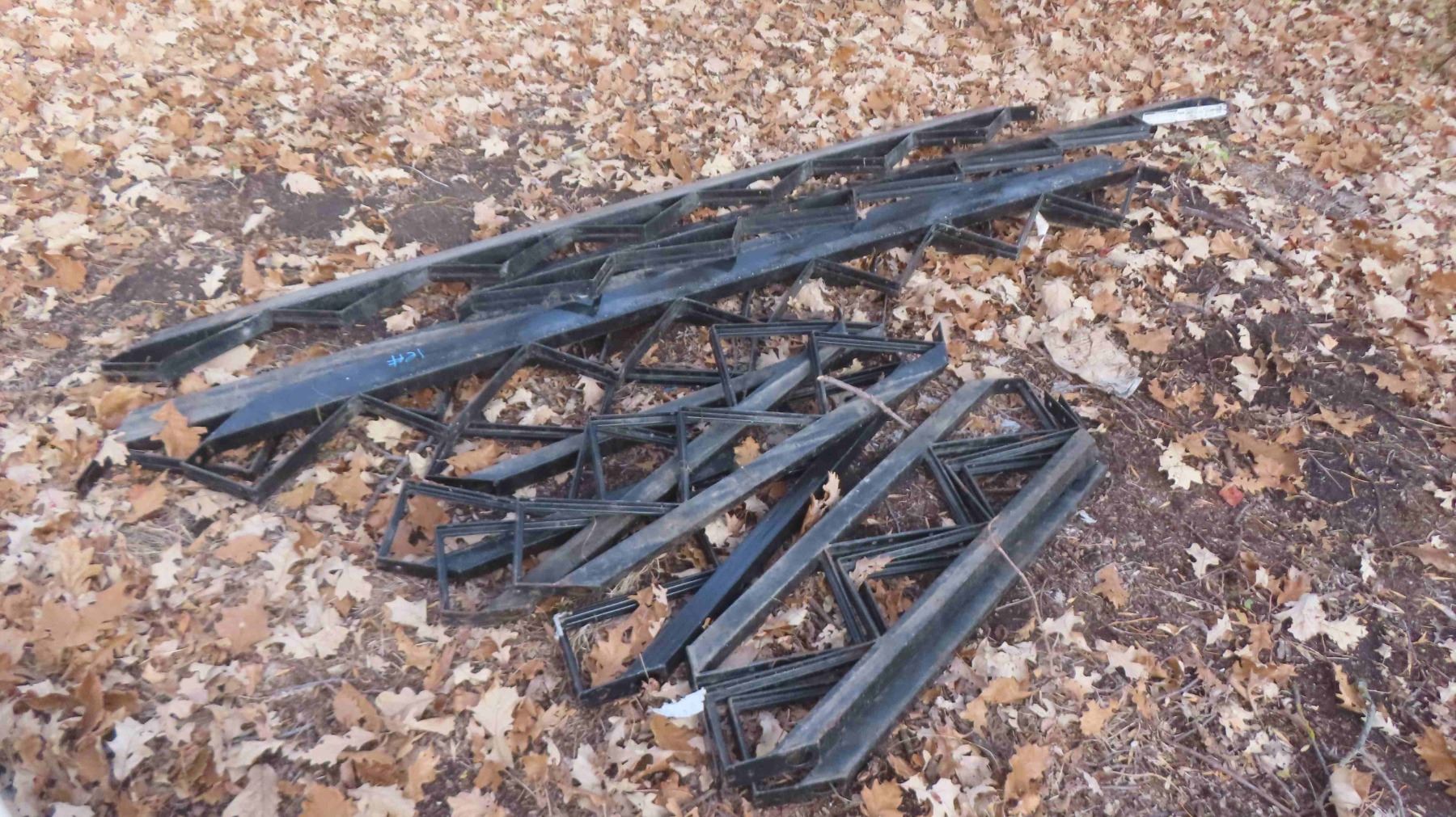 **OFFSITE** 11 Black Aluminum Stair Risers (4) 7 Step (7) 3 Step ...