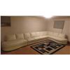 Image 1 : **OFFSITE** Leather/Leather Style Sectional - Total Length 