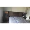 Image 2 : **OFFSITE** King Size Bed with Mattress, Box Spring, Headboard, 2 