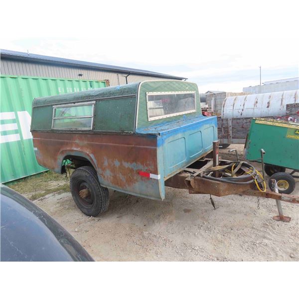 Truck Box Utility Trailer 3/4 Ton Chassis and Hoist with Cap 