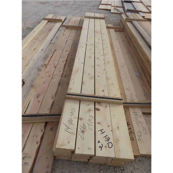 (29) Boards : (24) 2'' x 6'' x 14ft , (5) 2'' x 6'' x 14ft