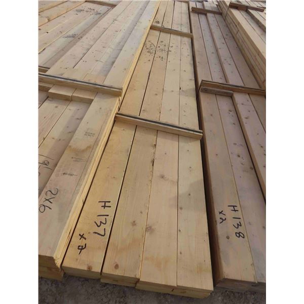 (25) Boards : (13)  2'' x 6'' x 20ft , (12)  2'' x 6'' x 20ft 