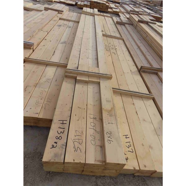 (39) Boards : (18)  2'' x 6'' x 18ft , (21)  2'' x 6'' x 19ft-09'' 