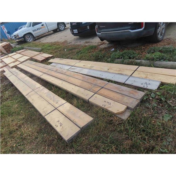 (13) Boards: (4) 2'' x 10'' x 16ft , (6) 2'' x 8'' x 18ft , (3) 2'' x 8'' x