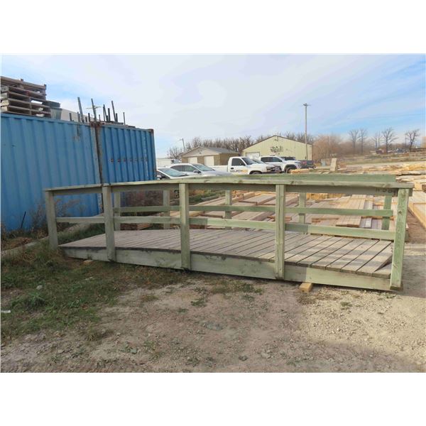 Slight Arch Bridge (Treated Lumber) 16ft Long x 56'' Wide