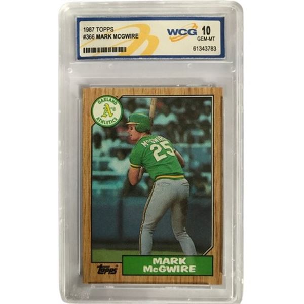 1987 Mark McGuire Rookie Card Graded