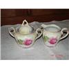 Image 1 : GERMAN HAND PAINTED CREAMER & SUGAR