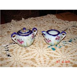 SUGAR & CREAMER "JAPAN" HAND PAINTED