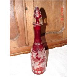 BOHEMIAN GLASS DECANTER