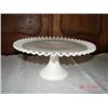 Image 1 : FENTON MILK GLASS HOBNAIL CAKE PLATE