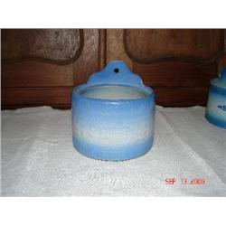 BLUE & WHITE SALT CROCK