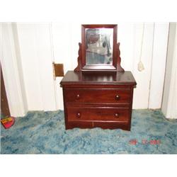 WALNUT 2 DRAWER CHILDS DRESSER