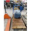 Image 1 : Blue Handle Flatbed Warehouse Cart
