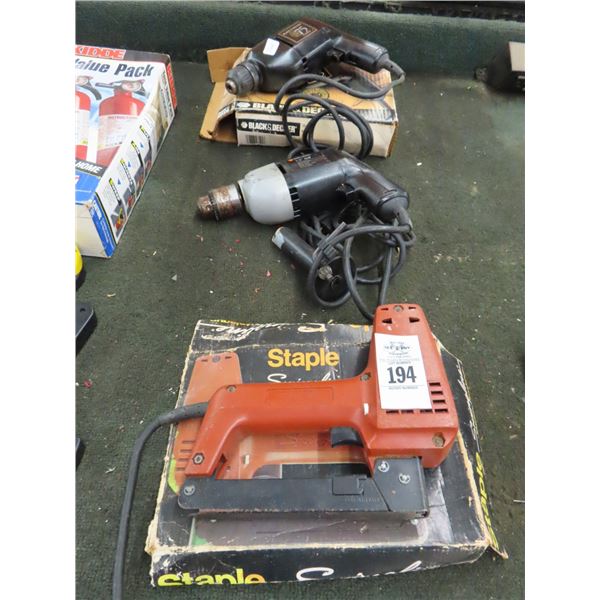 B & D Electric Drills, Staple Gun