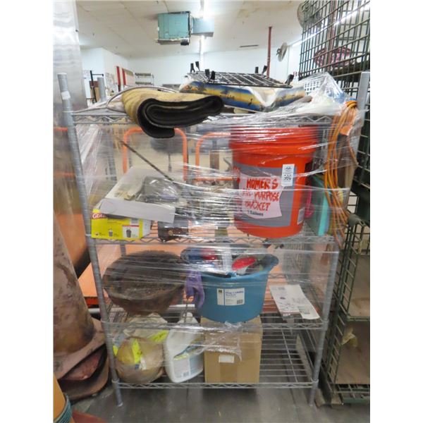 Storage Rack 4 w/Ext. Cord, Garden Supplies and More