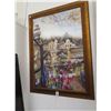 Image 1 : Framed Oil On Board Greek Garden Scene Artist Signed