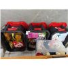 Image 1 : 3-Lidded Tote w/TY Beanie Babies - 3 X $