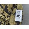 Image 2 : Black/Gold Floral Arm Chair w/Ottoman