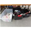 Image 1 : Bin w/Baseball (Some Autographed), Tennis Racket and Toys